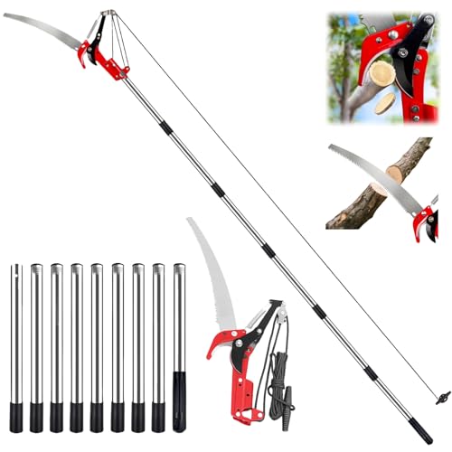 15.7’’ Pole Saws for Tree Trimming - Dual-Pulley Tree Pruner, Tree Trimmers Long Handle Pruner,...