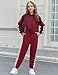Auiopila Girls Outfits Casual Tops Twist Front Pullover Hoodies Long Sleeve Fashion Sweatshirts and Sweatpants Girls Clothes