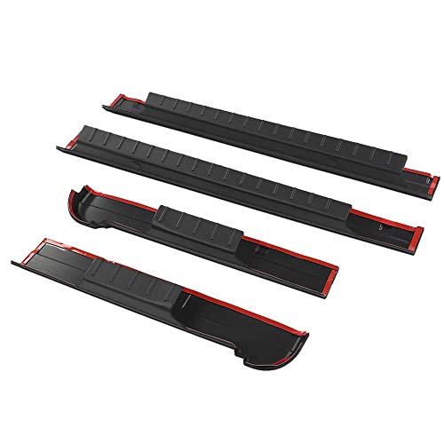 DOTCOM Trail Armor Rocker Panels Compatible with Chevy Silverado 1500 Extended Cab Pickup 2007 2008 2009 2010 2011 2012 2013 Rocker Panel Protector Guard Cover Black 4Pcs