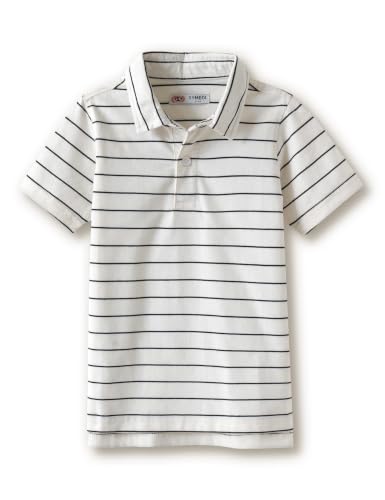 Image of Amazon Brand - Symbol Boys Soft Cotton Rich Jersey Striped Polo Shirt