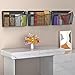 BOHDK Wall File Organizer, Mesh Hanging File Organizer, Home Office Organization and Storage, 6 Single Pockets Document Magazine Rack