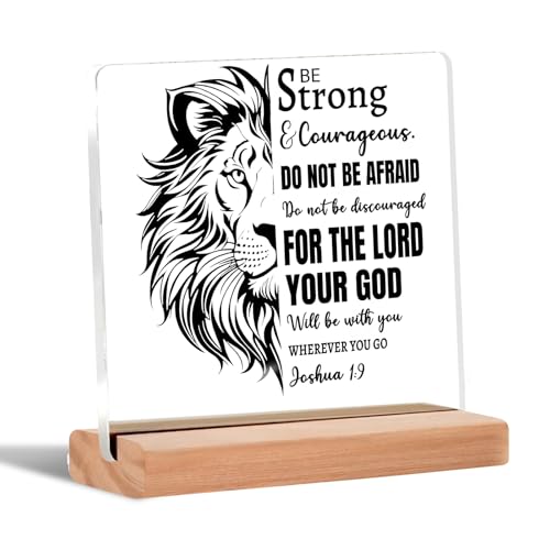 INXENG Baptism Gifts for Men Acrylic Sign Plaque - Lion