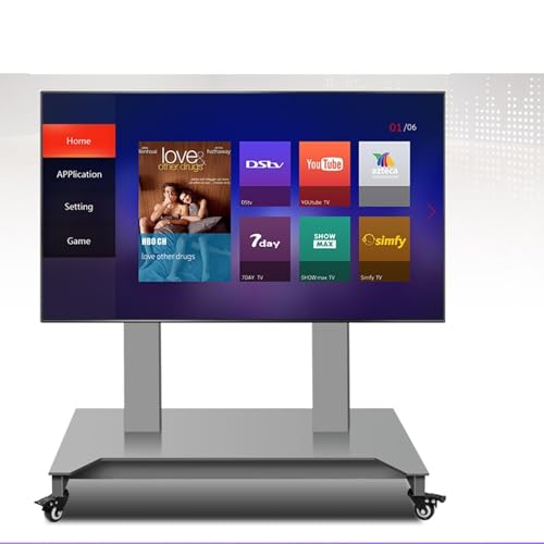 Soporte móvil para TV con elevador eléctrico y ruedas miniatura 3