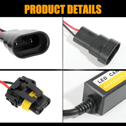 2 PCS Decodificador LED para Auto 9006/HB4/9012 Antiparpadeo miniatura 4