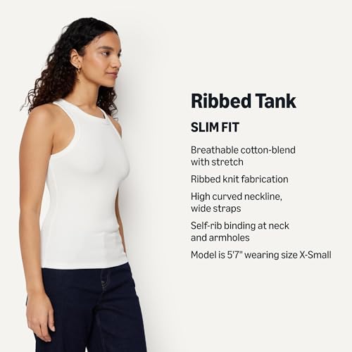 Image of Amazon Essentials Women's Slim-Fit Ribbed Tank Top