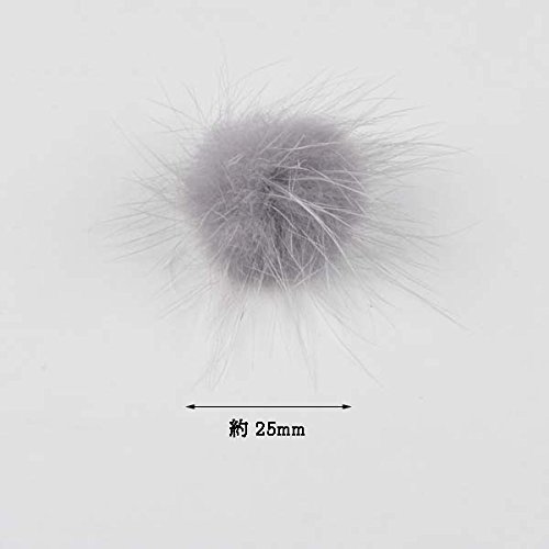 Amazon | ミンク ファー 貼り付けタイプ 6個 pt-150908-7 (25MM, 12