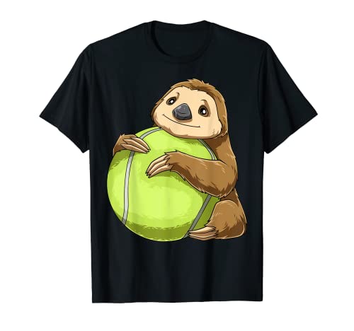 Sloth Tennis Ball Sloth With A Tennis Ball Cute Sloth Tennis T-Shirt