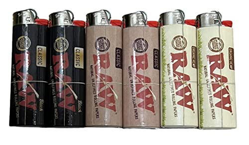 Combo 6 Encendedores Raw Bic (2 de cada estilo) miniatura 2
