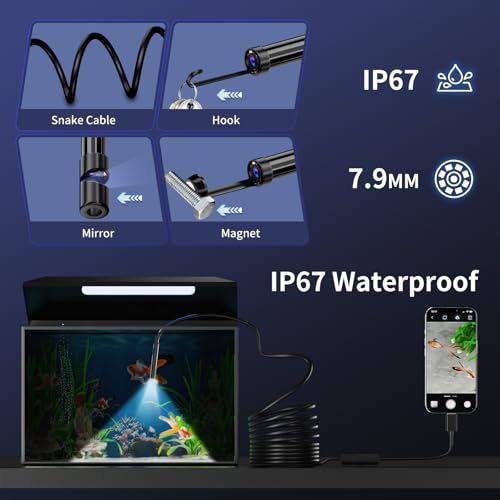 Caméra endoscopique pour Android et iPhone outil inspection serpent - 4