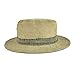 VOBOOM Men Washed Cotton Panama Bucket Hat Packable Summer Travel Fishing Boonie Cap (Small-Medium, Khaki)