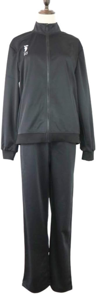 Amazon ハイキューコスプレ衣装 烏野高校ジャージユニフォーム上下セット 烏野高校ユニフォーム 烏野高校ジャージ 日向翔陽 澤村大地 影山飛雄 コスプレ ユニセックス バレーボールジャージユニフォーム 烏野高校排球部ジャージユニフォーム ブラック 黒 学園祭文化祭