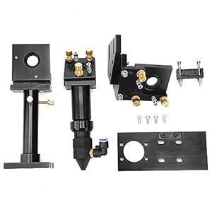 Accessoire lasergraveermachine, 63,5/101,6 mm, 50,8/101,6 mm zwarte oxidefilm aluminium laserkop, eerste tweede reflector spiegelframe en vaste plaat