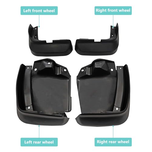 Image of Mud Flaps Compatible with 2012-2015 Honda Civic Accessories Splash Guards All Weather Fender Guard Mudguards Sediment Protection No Need to Drill Holes