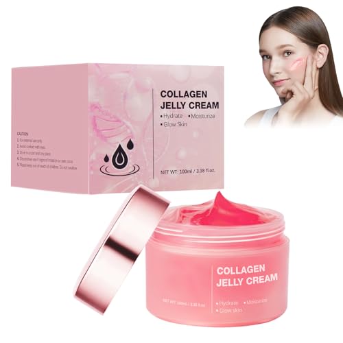 HASAIKA® Crema de gel de colágeno, Crema de Colágeno Antiarrugas Faciales, reduce las líneas de expresión y las arrugas, nutre e hidrata el rostro crema para todo tipo de piel (100 ml)