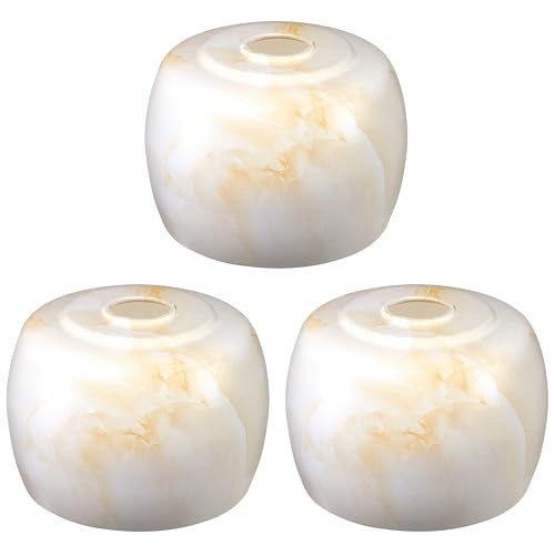 Image of 3 Pack Painting Glass Covers Shade Pendant Ceiling Chandelier Wall Sconce Lamp Replacement Fixture,1.66 inch Fitter Size,5.5 inch high*7.3 inch diameter