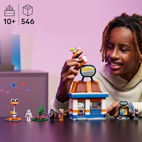 Image of LEGO Fortnite Durrr Burger Restaurant Video Game Toy 77076 Building Blocks for 10+ Age Boys and Girls