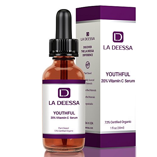 La Deessa Powerful 20% Vitamin C Serum For Face +11% Hyaluronic, Organic Anti Aging Skin Care. Hydrate, Moisturize, Increase Collagen, Reduce Fine Lines, Hyper pigmentation & Acne.