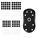 TNJPSEK 160 Pcs Dot Mouse Glide Skates, 6mm 7mm Dia Universal Replacement Mouse Feet Sliding Stickers Compatible with All Mousepads, Wear-Resistant Smooth Glide Mice Glass Skates Pad (White & Black)