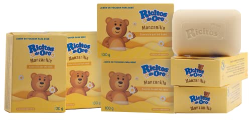 Image of Ricitos de Oro Baby Cleansing Bar Soap with Extract Calming Effect, Chamomile, 6 Count