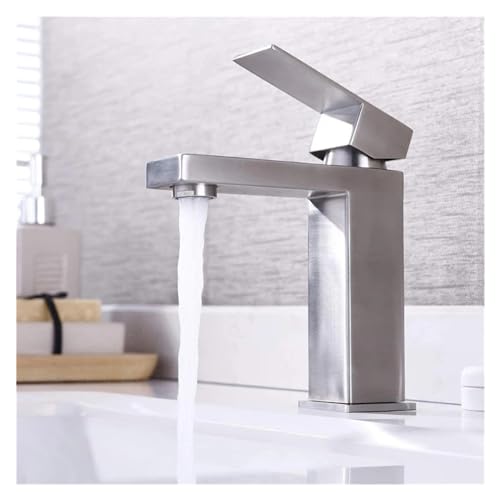 Robinet de salle de bains monotrou mitigeur évier moderne or brossé