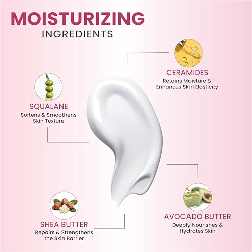 Image of Mintree Hand Cream for Women, Lightweight & Hydrating with Shea Butter, Avocado Butter, Ceramides & Squalane, Rose gold | 48 HR Moisture & Floral Scent | Non-Greasy, Suitable for All Skin Types, 30g