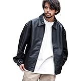 SILVER BULLET CavariA キャバリア メンズ ユニセックス オーバーサイズ PUレザー ジャケット CATN23-13 44(M) BLK(ブラック)【-】