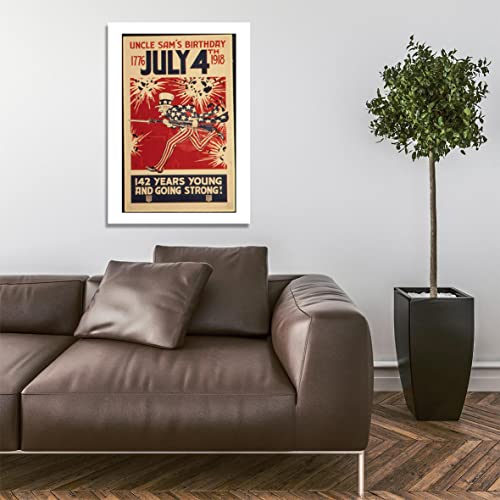 Affiche War Propaganda Uncle Sam's Birthday Grand Format Spiffing Prints