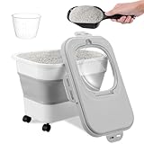 Cat Litter Storage Bin Container with Airtight Lids, Portable Cat Litter Storage...