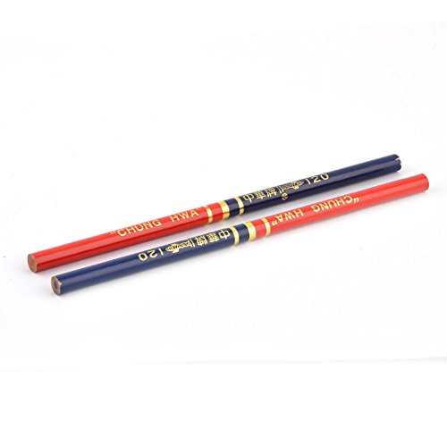 Lápices carpintero dual 10 piezas rojo azul miniatura 2