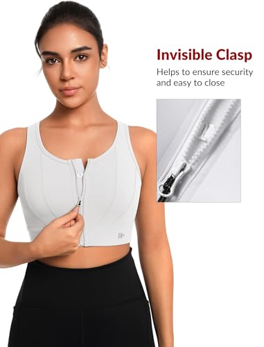 Image of Yvette Front Closure Sports Bras for Women High Support Bust Supportive Sports Bra High Impact for Running