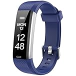Runlio Fitness Tracker with Sleep Monitor, Activity Tracker with Step and Calories Counter, IP67 Waterproof Fitness Watch with Pedometer, Stopwatch for Women Men (Blue)