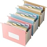 EcoStash Wheat Straw Expanding Hanging File Folders, 3 Color File Organizer, 1.2' Accordion Pockets, Large Capacity, Letter Size for Filing Cabinet, 100% BPA Free, Return to Nature, Healthy Living