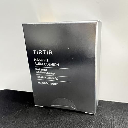 Image of TIRTIR Mask Fit Aura Cushion Foundation, Full coverage, Skin fit, Satin Glow Finish, Korean Cushion Foundation #21C COOL IVORY| 4.5g