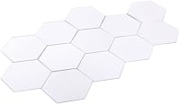 Vista 1 de Zerone 12 calcomanías de espejo hexagonal acrílico de 5.8 x 5.8 in, autoadhesivas, para espejo de pared, azulejos geométricos acrílicos