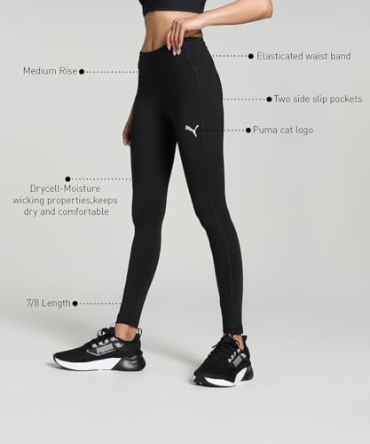 Image of Puma Polyester Mid Rise Tight Fit Womens Athleisure Tights (S22PUMA52161101-P)