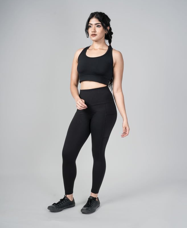 Image of Gym Wear Co-ord Set for Women Stretchable Top & Leggings for Women's & Girls Suitable for Yoga Jogging & Gym Western Coord Set