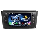 Erisin 8-Core 4GB+64GB Qualcomm Android 14 Autoradio GPS Navigatore per Toyota Avensis T25 7 pollici Schermo IPS 2 Din Bluetooth 5.1 CarPlay Wireless Android Auto WiFi 4G DSP DAB+ FM RDS OBD2 USB
