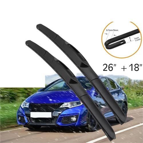 Essuie-glace Honda Civic 9 en silicone pour un pare-brise net sans traces par forte pluie Type C - 2