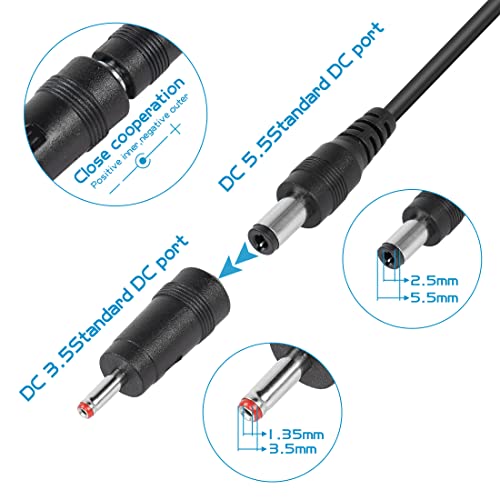 YACSEJAO USB 5V to 9V/12V Step Up Cable 2.6FT/0.8M USB to 9v - Image 4