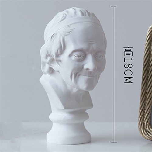 LKXHarleya 7 Inch Classic Resin Bust of Voltaire Sculpture Statue Sculpture Figurine for Home Decor