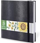 Ohuhu Marker Sketchbook - 200GSM Heavyweight Acid-Free Paper, 156 Pages (78 Sheets), 21×21cm (8.3×8.3") Square, PU Cover Harcover - Art Book for Markers Drawing & Sketching