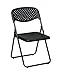 Folding Chair with Plastic Seat and Back Black