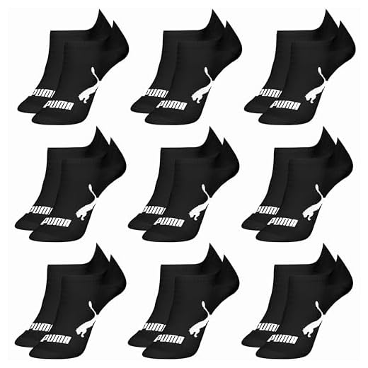 PUMA Kit 9 Pares Meia Sapatilha Invisível Esportiva Masculino Adulto, 9 Pretas, 39-43