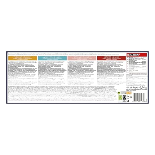 FELIX Fantastic, Comida Húmeda para Gato Adulto, Gelatina, Surtido de Buey, Pollo, Salmón y Atún, Pack de 44 Sobres de 85 g - imagen 4