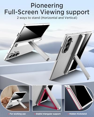 Coque Samsung Z Fold 7 rigide Premium avec texture argentée