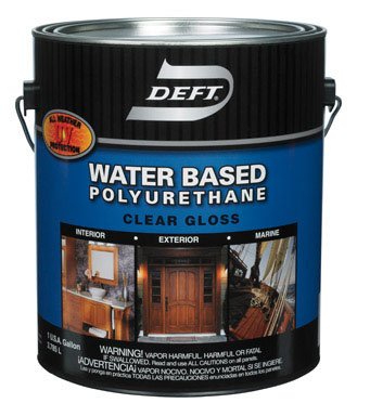 Deft Water Based Polyurethane Gloss Clear Waterborne Wood Finish 1 gal.
