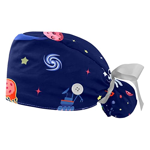 Chapeaux bouffants planète JDEZ avec motif étoiles galaxie colorée