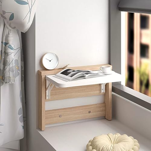 Bureau pliable mural en bois : la solution gain de place pour buanderie - 8