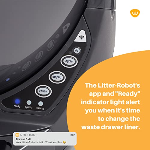 Litter-Robot Waste Drawer Liners By Whisker, 50 Pack - Litter Box Liner Bags, Custom Fit For Litter-Robot, 9-11 Gallons Of Capacity #TOP4