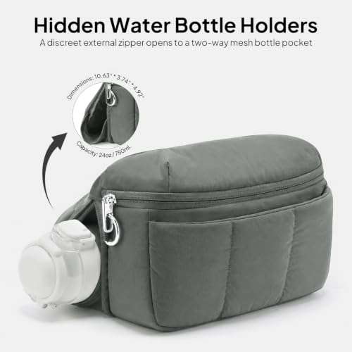 Image of TOPEAST Waist Pack 3.5L Fanny Packs with Water Bottle Holder